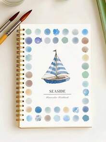 1 水彩画涂色书，花卉水彩练习册，绘画书，适合初学者的艺术绘画用品（带来舒适轻松的涂色体验） - 彩色 - 查看 3