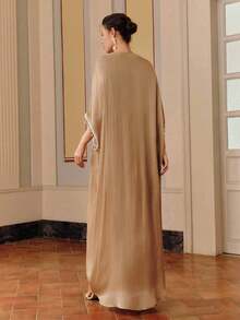 Anewsta Women's Long Summer Kaftan Dress, Elegant And Graceful Style, Suitable For Banquet, Cocktail Party, New Year, Christmas, Valentine's Day - Champagne - View 4
