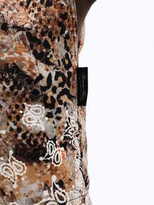 SUMWON Quần bơi nylon đi biển phối họa tiết da báo, đồ bơi mùa hè thoải mái, dài đến giữa đùi. - Nhiều màu - Xem 6