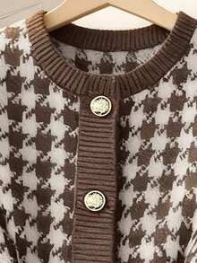 GlowEve 女士优雅圆领针织开衫背心 - 彩色 - 查看 3