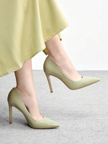 CUCCOO BIZCHIC New Fashion Pointed Toe High Heel Pumps For Women Spring Shoes Spring Break Easter For Christmas Valentine's Day - Light green - View 5