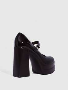 CUCCOO SZL Zapatos de tacón alto con plataforma y estilo Mary Jane en color negro, ideales para ir al trabajo, citas, fiestas y festivales. Zapatos de primavera, vacaciones de primavera, Pascua y baile de graduación - Marrón Chocolate - Ver 9