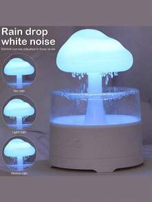 1 pieza Humidificador para el hogar, Humidificador en forma de nube de lluvia de colores, Máquina de aromaterapia con gotas de lluvia, Lámpara de ambiente para dormir, Luz nocturna en forma de nube de lluvia con 7 colores cambiantes, Adecuado para el hogar, la oficina y el dormitorio - Multicolor - Ver 1