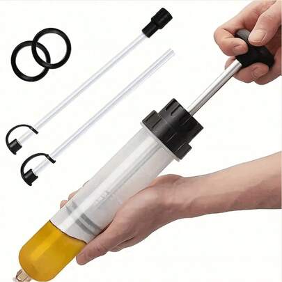 Besper Extractor de aceite para coche de 200/500/1500ML, Herramienta de reemplazo de líquido de frenos, Bomba de extracción de combustible, Adecuado para extractores de aceite manuales de coche - Bomba de cambio de aceite con manguera.