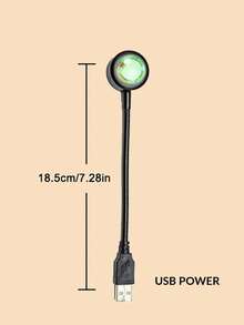 日落投影灯 - USB供电变色LED日落夜灯，7种颜色呼吸模式，360°彩虹氛围灯，适用于卧室、家居装饰、派对、放松和冥想 - 彩色 - 查看 12