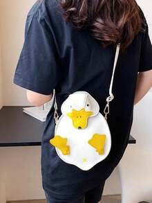 Joivida Túi đeo chéo hình con vịt 3D Túi đeo vai mini bằng da PU in hình động vật dễ thương Ví đựng tiền xu cho nữ, dùng hàng ngày, đi chơi, tiệc tùng, ý tưởng quà tặng Phụ kiện thời trang - Nhiều màu - Xem 15