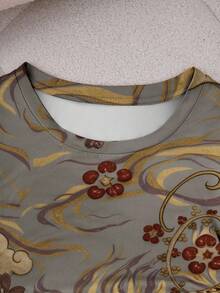 Glimmora Women's Fish Print Cropped Casual T-Shirt, Back To School, Commute, Street Fashion - Multicolor - View 3