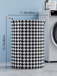 1 buah Keranjang Cucian Kapasitas Besar yang Ditingkatkan, Dengan Lapisan Anti Air, Cocok Untuk Menyimpan Pakaian, Mainan, Barang-barang Lain dan Keranjang Cucian Lainnya di Kamar Tidur, Kamar Mandi, Asrama - anjing hitam dan putih - View 4