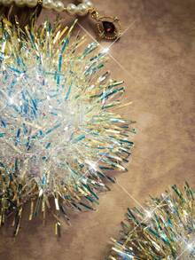 PinupPomp Phụ kiện nữ lấp lánh màu bạc ánh kim, sang trọng và quyến rũ, thích hợp cho các bữa tiệc, lễ hội âm nhạc, câu lạc bộ và vũ công. - Bạc - Xem 3