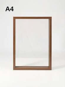 1个木质双面透明相框，适用于桌面摆放。有浅色和深色木纹可选。加厚高清亚克力透明面板。适合存放照片和植物标本。新款桌面装饰相框。 - 深木色 - 查看 7