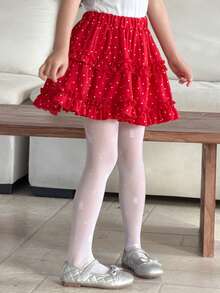 DAZY Young Girl Rabbit Design Tights, Suitable For Pairing With Skirts - White - View 4