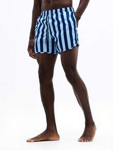 SUMWON 经典条纹泳裤，弹性腰带，夏季海滩度假休闲泳装短裤 - 彩色 - 查看 1