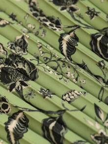 Brillora Vacation, Women's Ruffled Waist Elastic Waist Artistic Pattern Print Casual Vacation Skirt, Spring/Summer, Summer Vacation Outfits, Holiday Outfits For Women - Multicolor - View 7