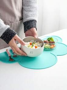 1件装宠物喂食垫，防水、防滑、防漏，适用于宠物碗，易于清洁，防溢漏，宠物喂食餐垫，防水防滑边防漏宠物碗餐垫，云朵餐垫，创意可折叠隔热垫，防水、耐热、防滑餐桌隔热垫 - 白色 - 查看 9