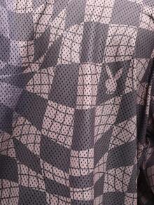 PLAYBOY X SUMWON Logo Print Mesh Polo Shirt With Collared Neckline Long Sleeve Regular Fit Urban Streetwear Style - Multicolor - View 5