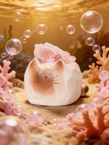 POKOJA LAND - SELECTS 1/6PCS Cat Crystal PAI Mood Blind Box Cartoon Cute Desk Resin Craft Ornament Collectible Art Piece For Festival Gift Idea - Multicolor - View 3