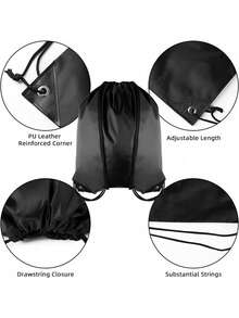 10个空白热升华抽绳袋，抽绳背包袋，散装热压可重复使用热升华袋，可折叠收纳袋，男女通用，购物、健身、旅行、运动、DIY工艺操作 - 如圖所示 - 查看 5