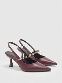 CUCCOO BIZCHIC 女士高跟鞋 - 酒紅色 - 查看 7