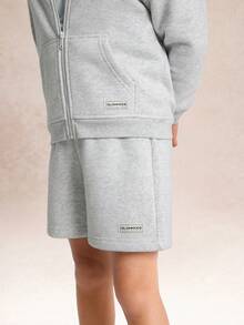 GLOWMODE Kids Collection Everyday Fleece Bundle Up Soft Warm Elastic Waist Loose Fit A-Line Shorts Daily Casual Outdoor Wear - Grey - View 5
