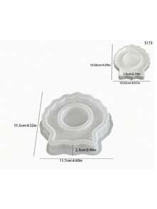 DIY海洋系列硅胶模具 - 海星、贝壳和小鱼形状，适用于树脂、环氧树脂和石膏烛台 - 白色 - 查看 8