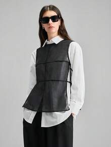 Ontre 2026 Spring/Summer New Black Reversible Camisole Top With Side Tie, Versatile Women's Top, Suitable For Valentine's Day, Carnival, Beach, Party, Elegant - Pink - View 2