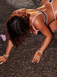 Swim SXY Bikini 2 mảnh bó sát gợi cảm thường ngày màu tương phản cho kỳ nghỉ hè của phụ nữ - Nhiều màu - Xem 7