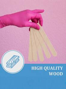 100pcs/Pack Disposable Wooden Tongue Depressors, Beauty Face Mask Application Sticks, Tattoo Supplies - Multicolor - View 4