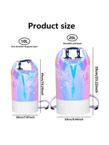 Túi chống thấm nước nhiều màu sắc 10L/20L - Thiết kế tay cầm kép/dây đeo vai, túi đựng đồ bơi, được trang bị hệ thống kẹp đa chức năng - Kiểu ba lô/nổi, vật dụng cần thiết cho hồ bơi, lướt sóng, chèo thuyền kayak, bãi biển và các phụ kiện trên cát. - Nhiều màu - Xem 2