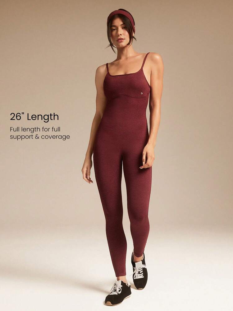 26" Softy Velvaire Super Soft Switch Back 2-Way Wear Bodysuit Low Impact Yoga Pilates Studio Daily Casual Wear Removable Cups