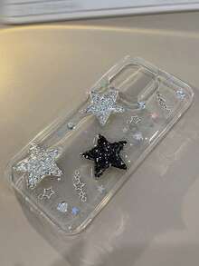 Funda de teléfono con decoración de estrella compatible con teléfono, resistente al agua, a los golpes y a los arañazos - Multicolor - Ver 3