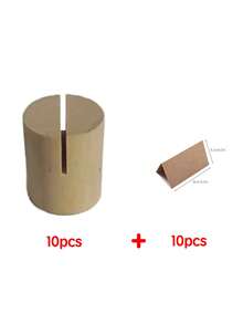 10 chiếc giá đỡ thẻ gỗ mộc mạc, giá đựng số bàn, giá đựng thiệp ghi nhớ cho tiệc cưới, Giáng sinh. - Nhiều màu - Xem 16