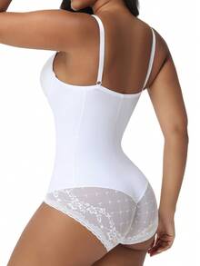 Fashionable Minimalist Cup Design Women's Shapewear Jumpsuit - White - View 2