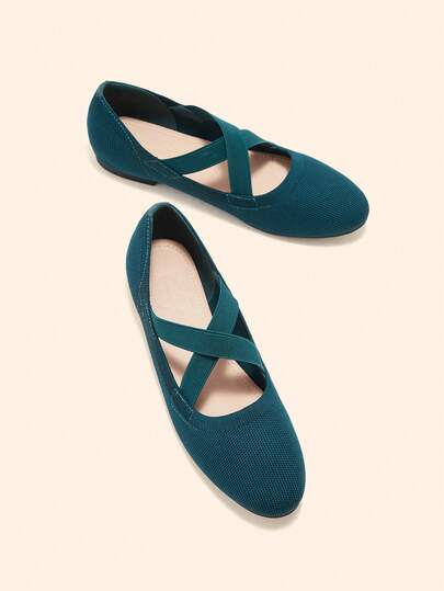 CUCCOO BASICS Criss Cross Ballet Flats For Summer Vacation Shoes Summer Back To School Shoes College Student Shoes Spring Shoes Spring Break Easter For Christmas Valentine's Day