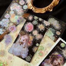 3张PET材质复古烟花贴纸，适用于剪贴簿、手账、工艺品装饰，也可用于学校用品和返校季。 - 彩色 - 查看 6