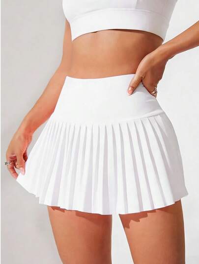 Falda de tenis, falda pantalón de golf plisada, cintura alta con short interior, cintura ancha, falda pantalón informal forrada para deportes, , pickleball, falda deportiva