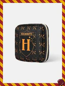 HARRY POTTER X SHEIN 1 Cartoon Pattern Toiletry Bag And Travel Cosmetics Storage Bag, Capable Of Accommodating Travel Essentials And Cosmetics - Orange - View 2