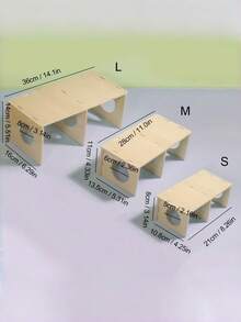 1个木制仓鼠松鼠躲藏屋，刺猬木制栖息地，也适用于豚鼠、龙猫 - 彩色 - 查看 6
