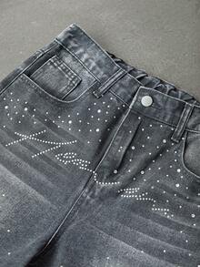 Teen Boy Casual Everyday Washed Distressed Jeans - Grey - View 4