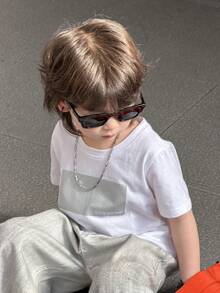 DAZY Young Boy Casual Daily Commute Slogan Print Short Sleeve T-Shirt, Summer