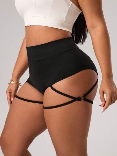 Rhythm Era Plusstorlekar för kvinnor, sexiga, lapptäcksmönster, midjeformande, casual shorts, lämpliga för sport, vardagskläder