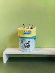 Joivida 1 chiếc hộp đựng bút kiểu Nhật tối giản, dung tích lớn, dạng gập dọc, dễ thương dành cho nữ sinh trung học, đồ dùng học tập cho năm học mới, quà tặng đồ dùng học tập sáng tạo, được ưa chuộng. - Nhiều màu - Xem 9