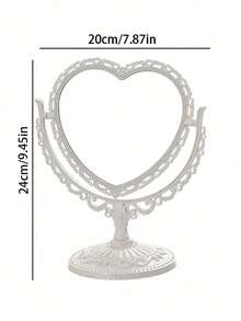 1pc Double-Sided Desktop Makeup Mirror - White - View 8