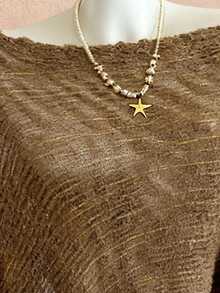 GlowEve 女士优雅纯色不对称下摆镂空针织罩衫，春夏款 - 棕色 - 查看 5