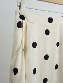 GlowEve New High Waist Polka Dot Pattern Slimming Elegant Women's Skirt Fall Cloth For Women - Apricot - View 4