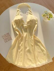 Comfortcana 女士纯色极简吊带迷你连衣裙 - 彩色 - 查看 5