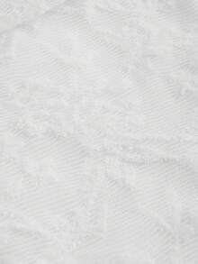 SHEIN MOD 加大码杏色蕾丝露肩荷叶边喇叭袖女式上衣，复古风，派对女式上衣，新年情人节上衣 - 白色 - 查看 4