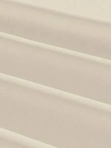 SHEIN MOD Đầm voan dài ngang gối màu trắng hở lưng kiểu cổ điển dành cho nữ cỡ lớn, đính pha lê, thanh lịch, thích hợp cho tiệc tùng, dạ hội, lễ hội âm nhạc, họp mặt bạn bè, ngày lễ. - Màu Khaki - Xem 4