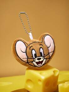 TOM & JERRY X SHEIN 可爱毛绒挂件，材质柔软，适合挂在包包、钥匙链、书包等处，适合青少年、成人等。