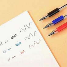 6pcs European Standard Neutral Pen Carbon Office Signature Pen 0.5mm Bullet Head Red Blue Black Student Stationery Back To School - Multicolor - View 6