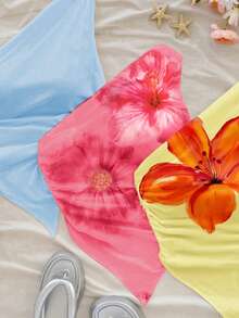 Soleia Women's Casual Floral Print One Shoulder Top Spring - Multicolor - View 3